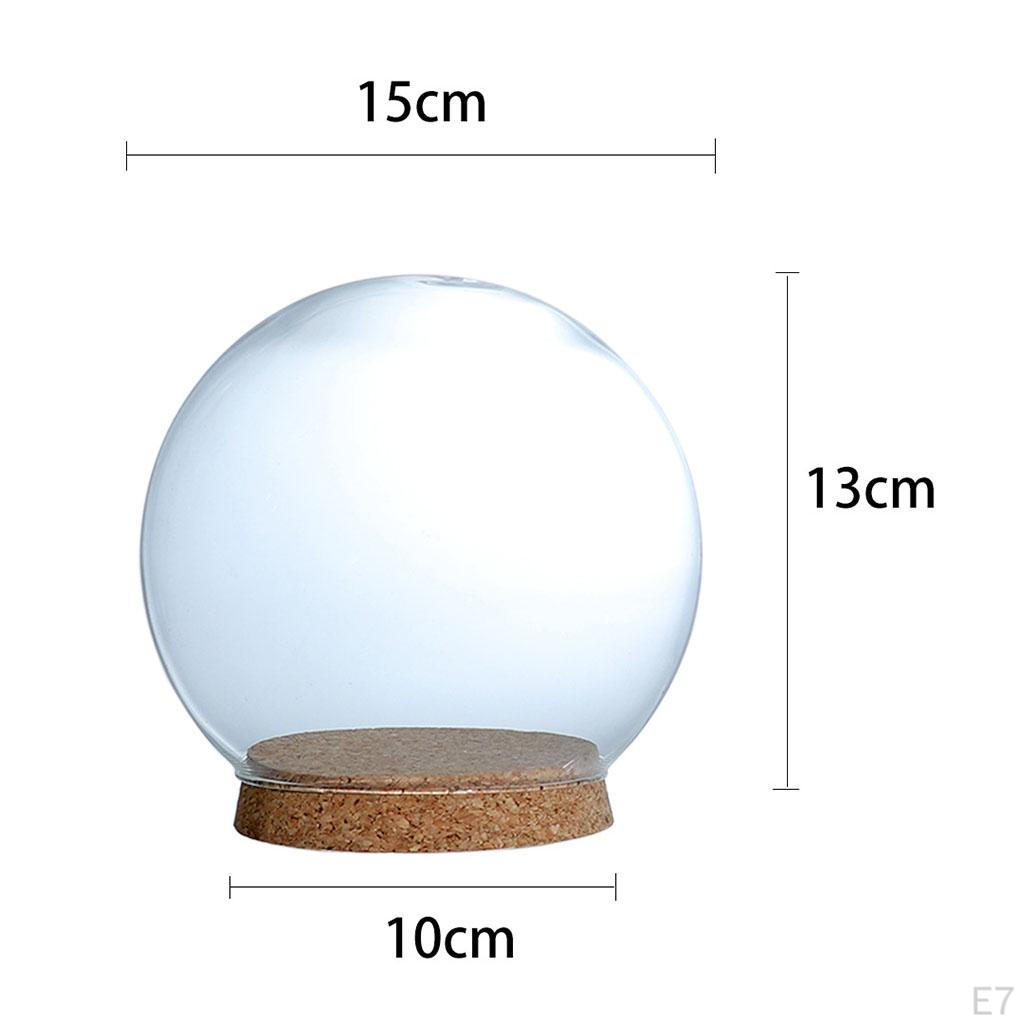 Display Cloche Ball Shaped Flower Jar Dome Immortal Preservation, Miniature Dollhouse Container with