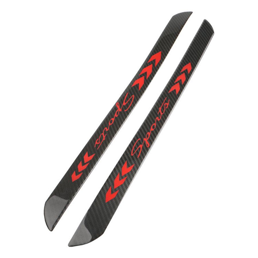 4Pcs 58cm + 25.5cm Real Carbon Fiber Car Door Welcome Plate Sill Scuff Cover Panel Sticker