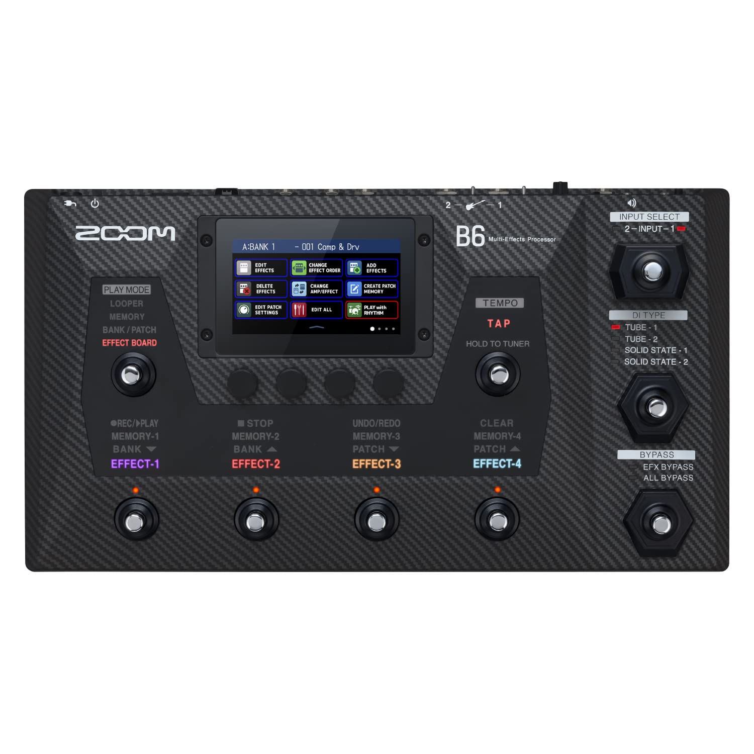 

ZOOM Zoom B6 for DI function 2 IR compatible multi-effector bass, inputs,