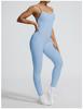 Nahtloser Hochelastischer Yoga-Jumpsuit mit Cross-Back-Design