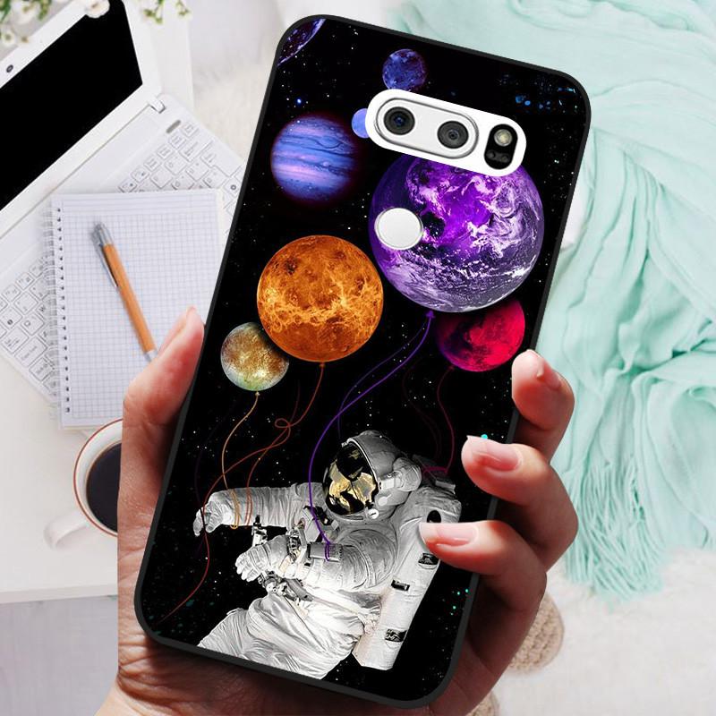 Para LG V30 V30+ Funda Gato Lindo Pintado Trasera para Teléfono Para LG V35 V30S Thinq Funda Silicona Suave Para LGV30 V30 Plus Fundas Coques