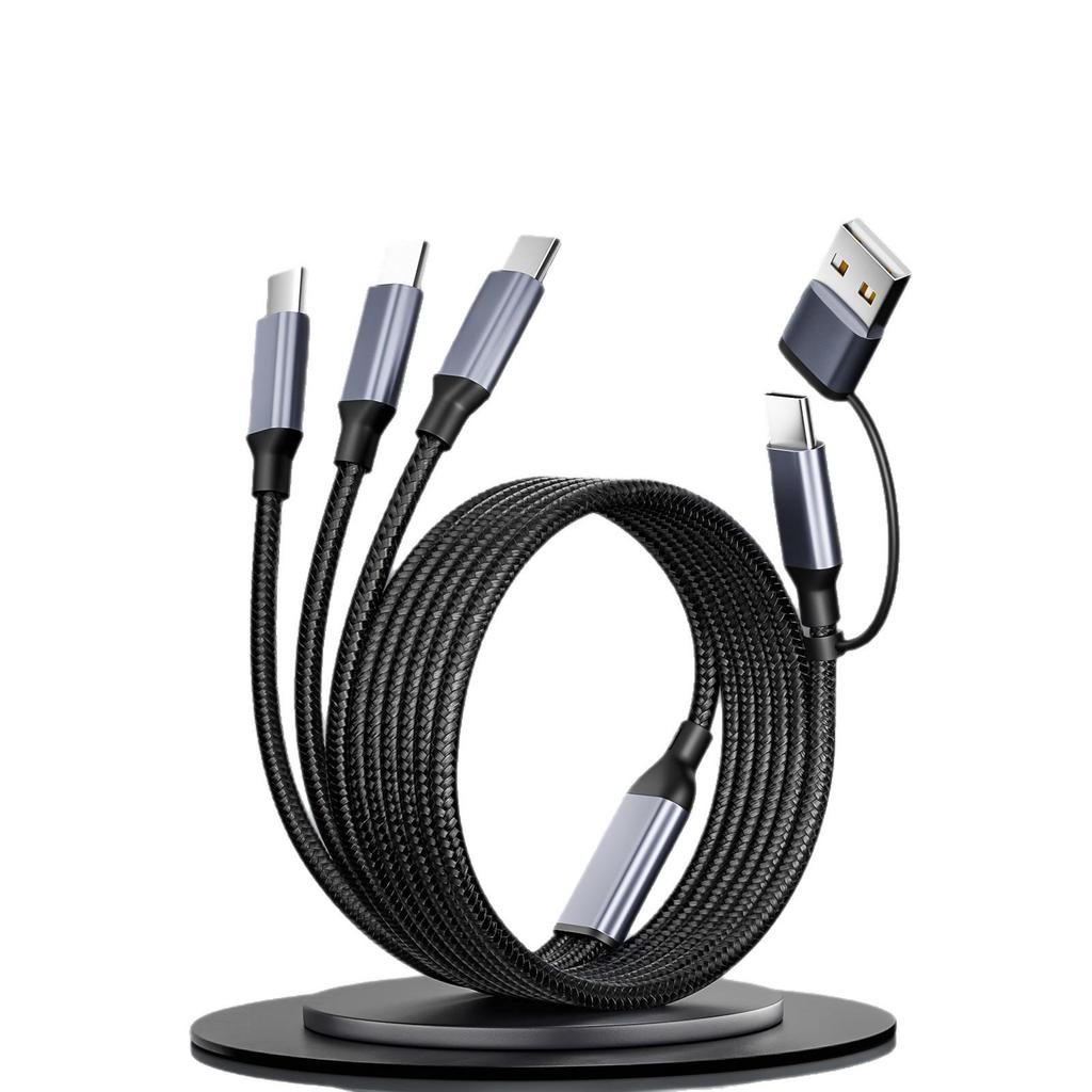 Huawei 2.4A Nylon Braided Cable: Two Drag Three Data Transmission Cable