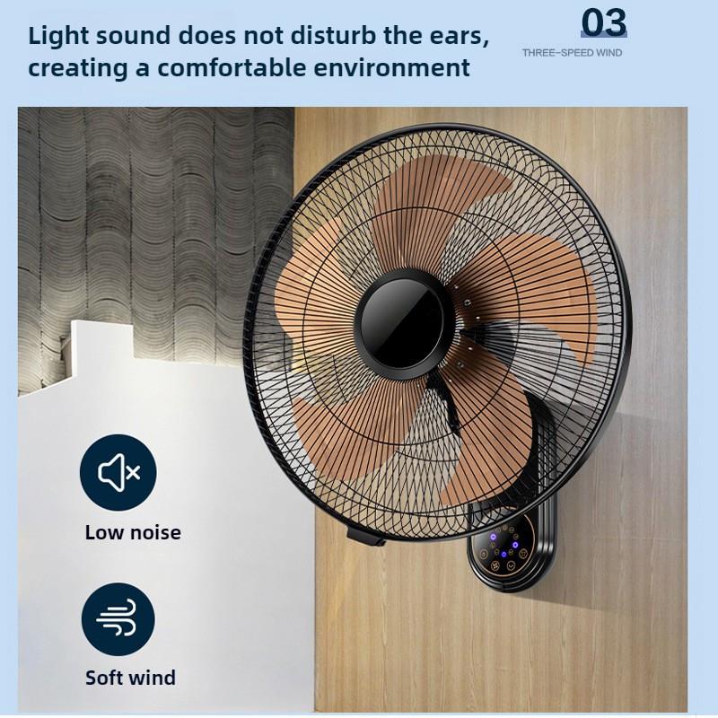 60W Household Restaurant Silent Air Circulation Fan Three Gears Adjustable Cooling Equipment Wall Mounted Electric Fan