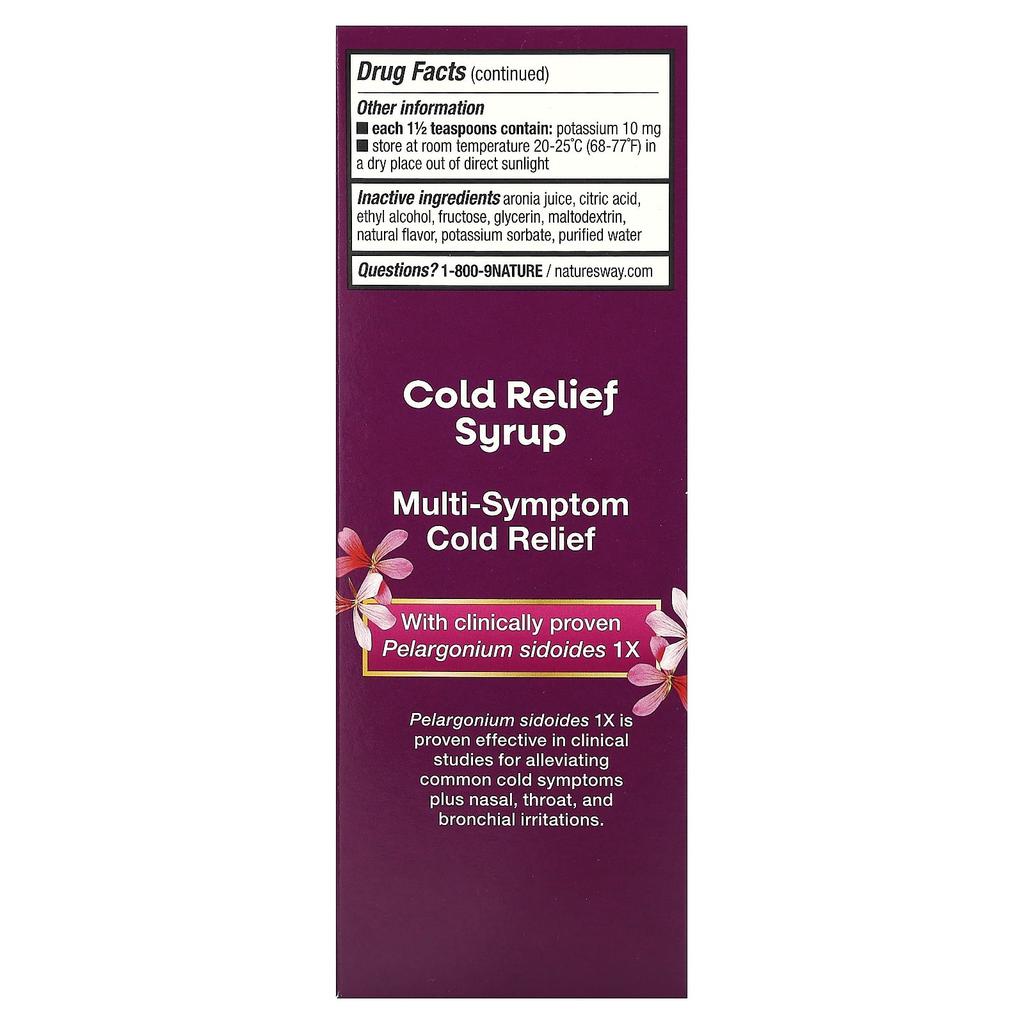Nature's Way Cold Relief Syrup, Umcka, Cherry, 240Ml(8Fl Oz)