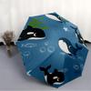 1pc Whale Ocean Automatic Open/Close Umbrella with One Touch Button,, Windproof Design   Lightweight Portable Umbrella for Women & Men6110