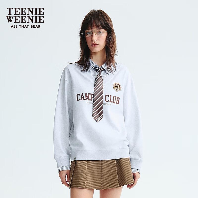 Teenie Weenie Women's College Style Sweatshirt with Detachable Tie
