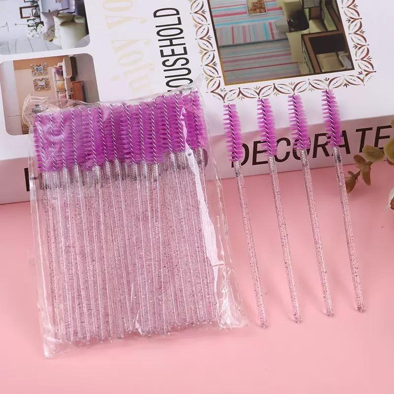 Portable Micro Nylon Eyelash Mascara Wand Lash Spoolies Brush Cosmetic Tools for Eye &  Makeup Minimum Order 50pcs