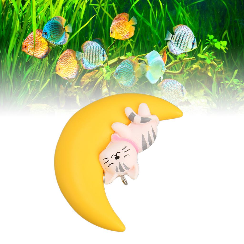 Floating Aquarium Decorations Moon Safe Exquisite Cute Moon Animals Decor for Fish   Accessories