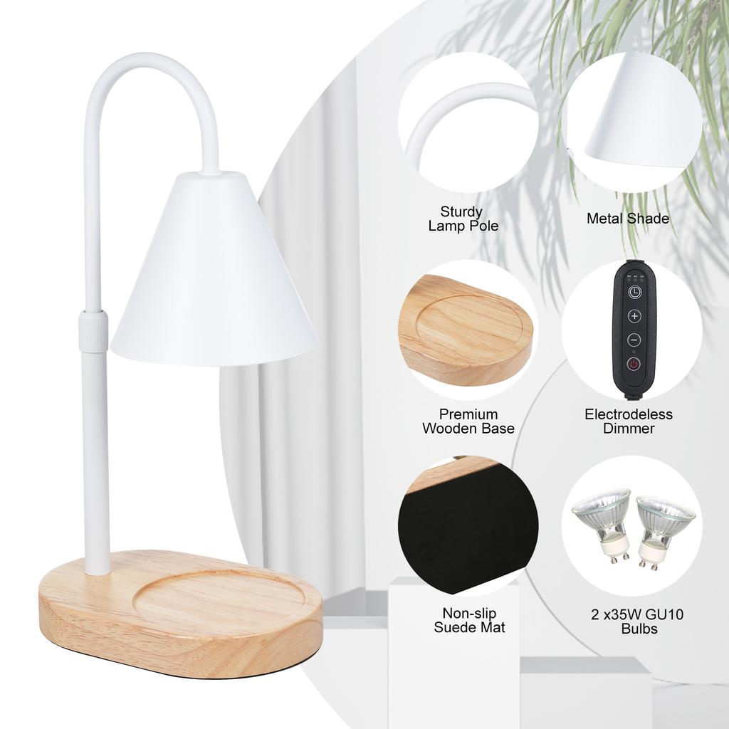 Dimmable Candle Warmer Lamp Scented Candles Wax Melt Lantern Bedroom Table Lamp with 2/4/8H Timer