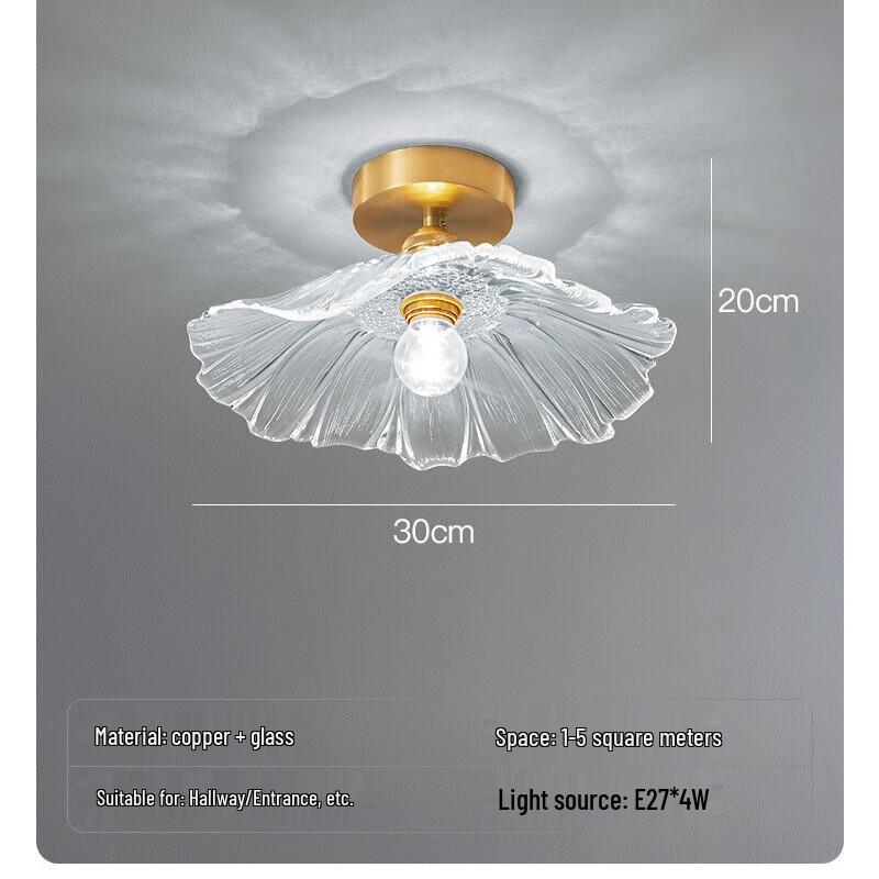 Japanese Style Lotus Leaf Entryway Wall Lamp