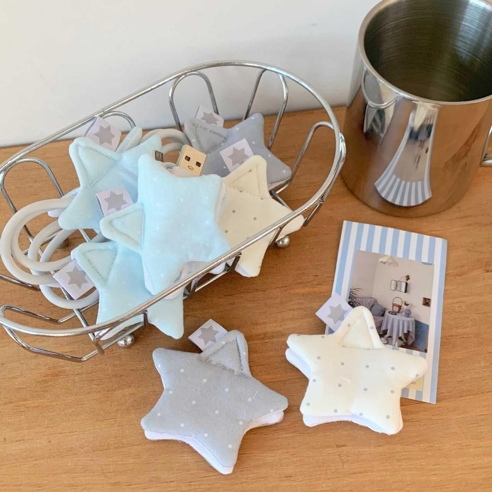 Polka Dot Data Cable Organizer Star Earphone Decoration Accessories  Charging Cable
