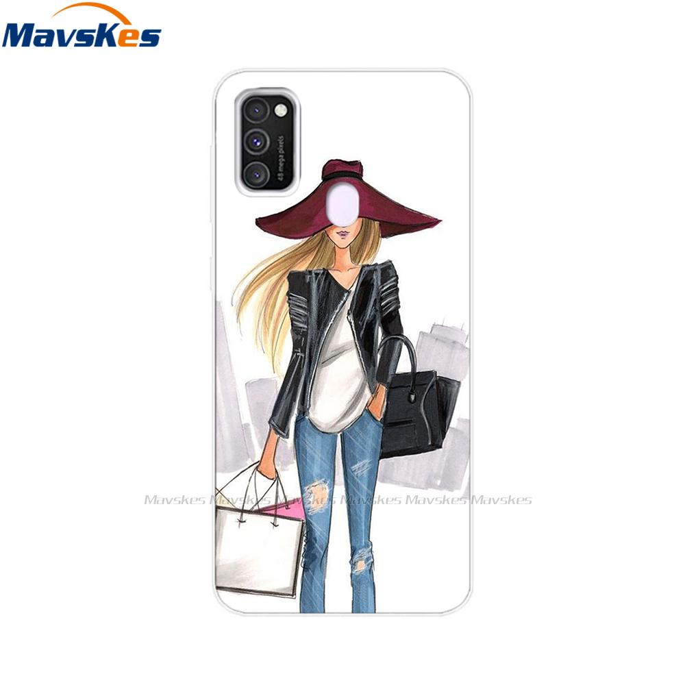 For Samsung Galaxy M21 Case Back Cover Soft Silicone TPU Phone Case For Samsung Galaxy M20 M21 M30 M30s M31 Case Cover Bumper