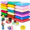 Eclet (Pack Of 12) Air Dry Clay, Colorful Children Soft Clay, Creative Art Crafts, Gifts For Kids-Multi Color. Non-Toxic