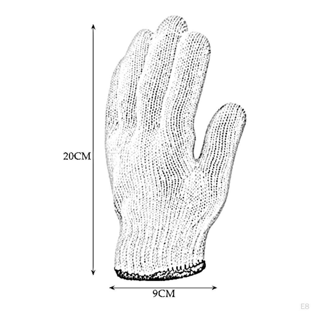 12 Pieces Cotton Gloves Working Garden Work for Repair Mechanic