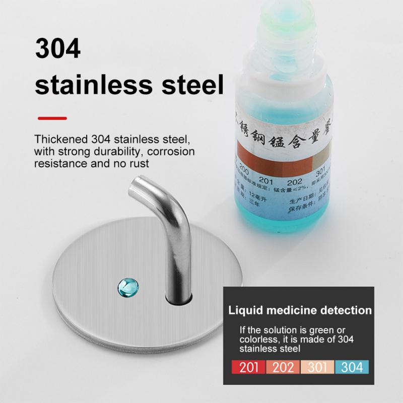 1/2PCS Wall Hooks Cloth Stainless Steel Easy Installation Home Accessories Plastic Sturdy And Durable