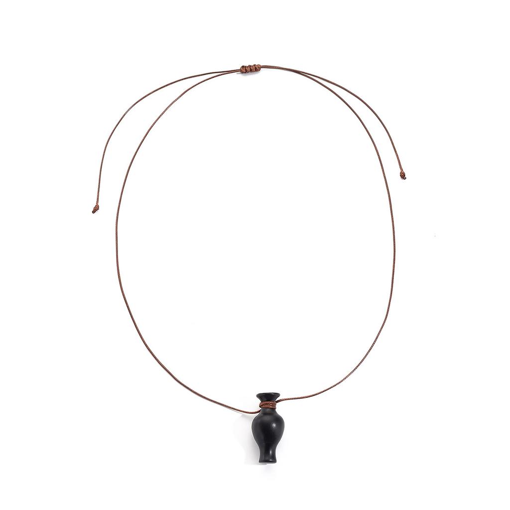 Necklace for Women Accessories Vintage Wooden Gourd Pendant Long New Chinese Necklace Female Simple Versatile Sweater Chain Elegant Necklace