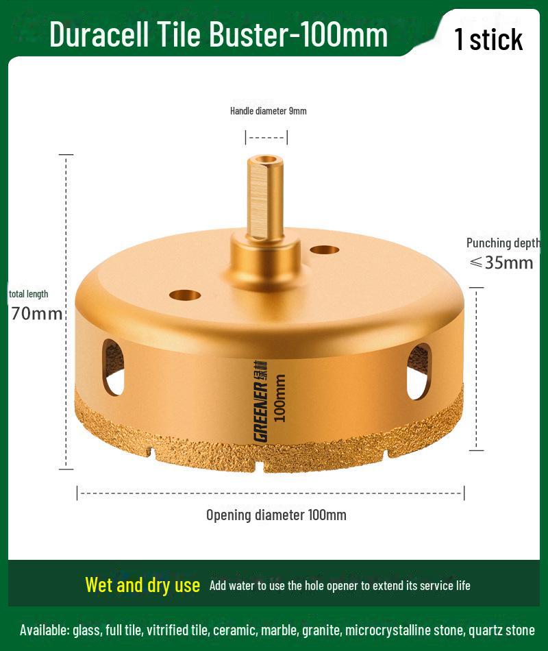 Burghiu pentru plăci ceramice Green Forest pentru sticlă și marmură