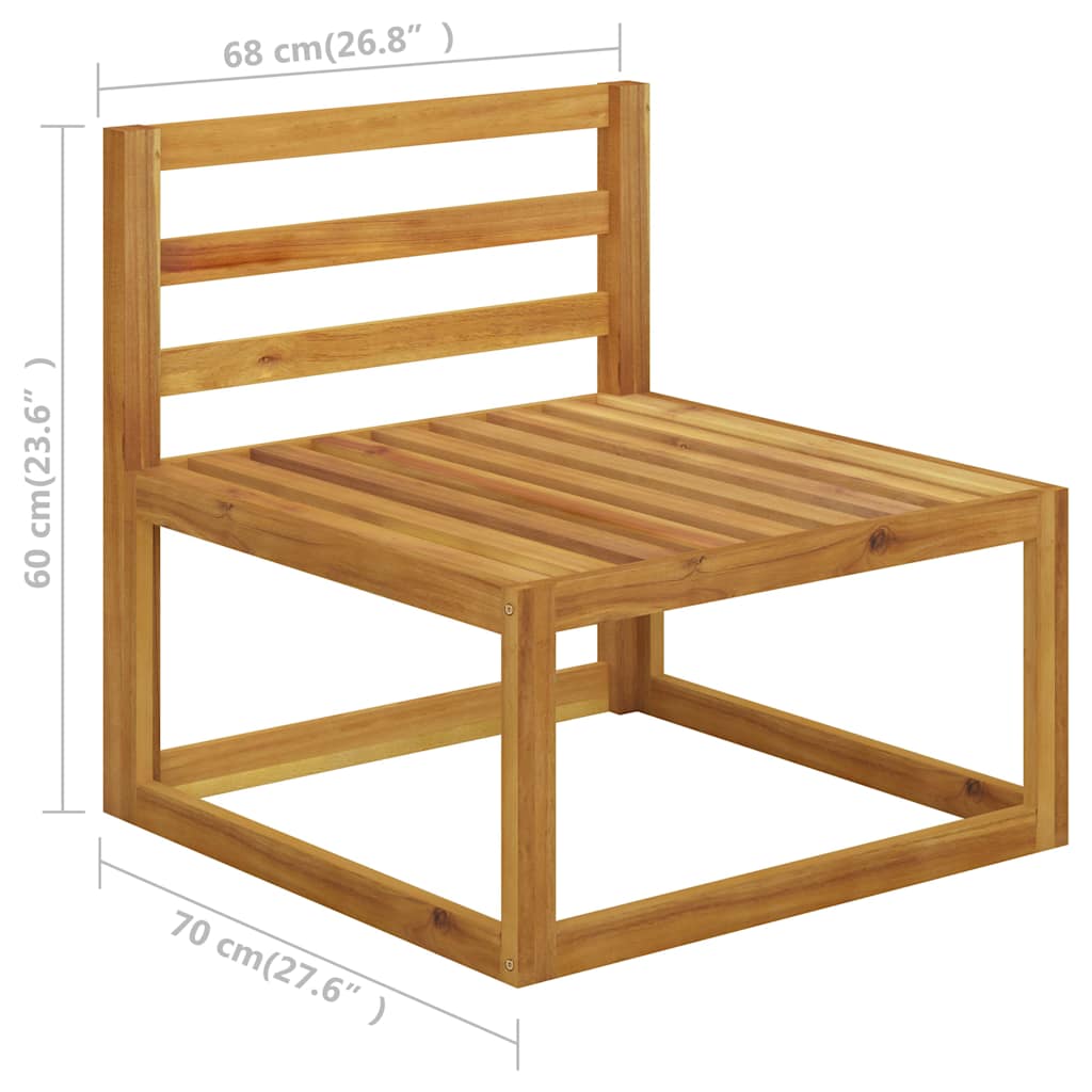 6 Piece Garden Lounge Set with Cushions Solid Acacia Wood