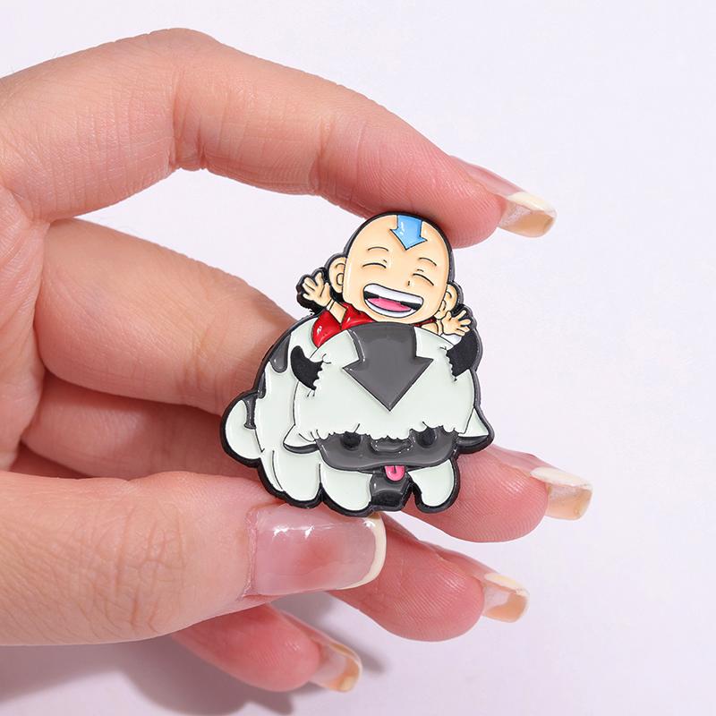 Anime Boy Buffalo Enamel Pins Custom TV Series Brooches Lapel Badges Cartoon Funny Jewelry Gift for Fans Friends