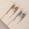 Sparkling Tassels Drop Earrings With Cubic Zirconia Stones Sturdy Allergy Resistant For Women