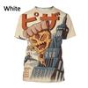 Funny New Pizza Tričko s 3D potiskem Muži Ženy Děti Neformální Chutné Jídlo Grafika Styl Harajuku Streetwear Top Trička