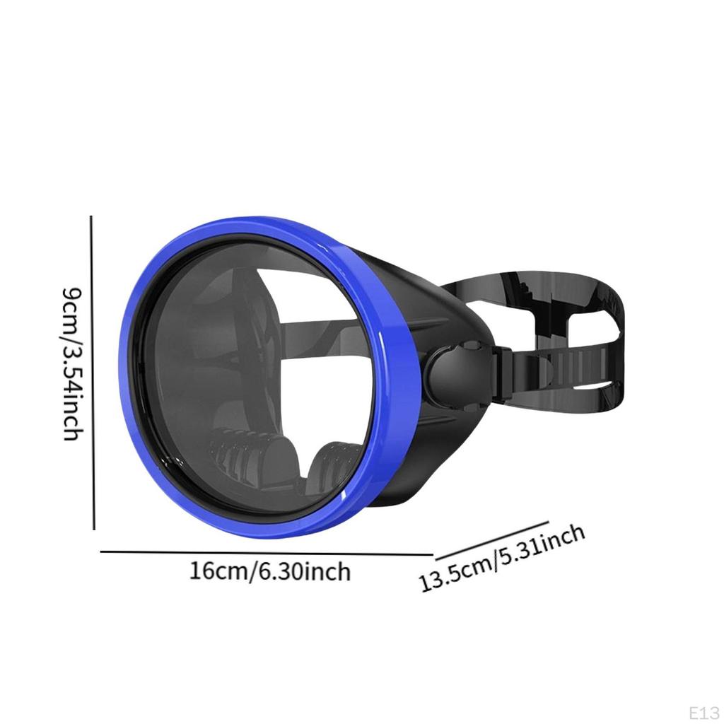 Compact Scuba Goggles for Freediving with Silicone And Glass