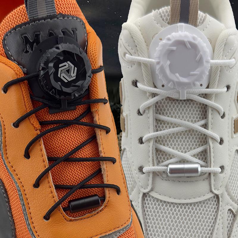 Fashion Shoes Cswo01 Men's 1Pair Swivel Buckle Laces Automatic Shoelaces Without Ties Children Adults Sneakers Thick No Tie Shoe Laces Shoe Accessories