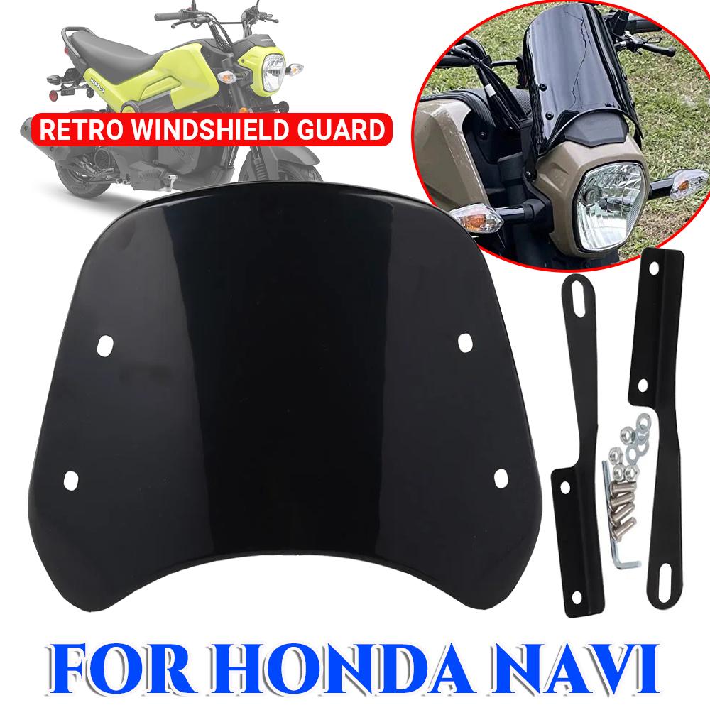 For Honda Navi 2022 2023 Motorcycle Accessories Retro Windscreen Windshield Baffle Air Wind Deflectors Wind Screen Sun Visor