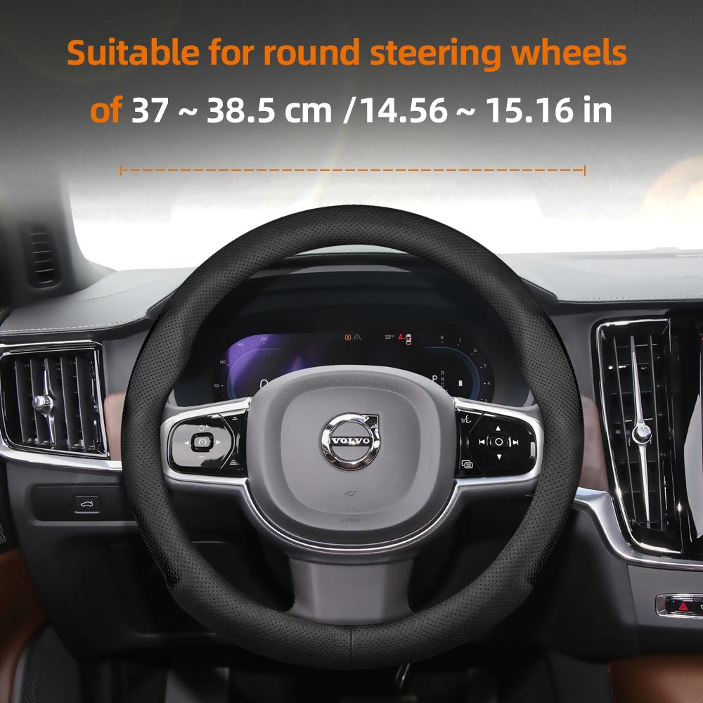 For Volvo Steering Wheel Cover Ultra-Thin PU Leather Fit V40 V70 C30 S60 S40 Ex30 S90 Xc90 S80 Fm Fh XC60 V90 XC40 Accessories