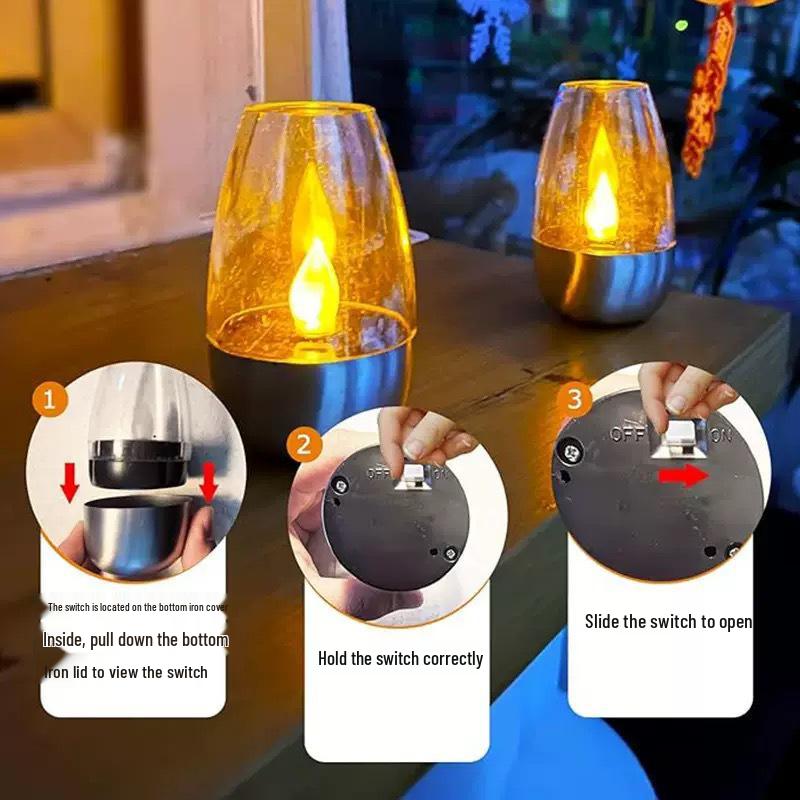 Solar Simulation Wine Glass Lamp: Waterproof Outdoor Candle for Courtyard and Garden Decoration