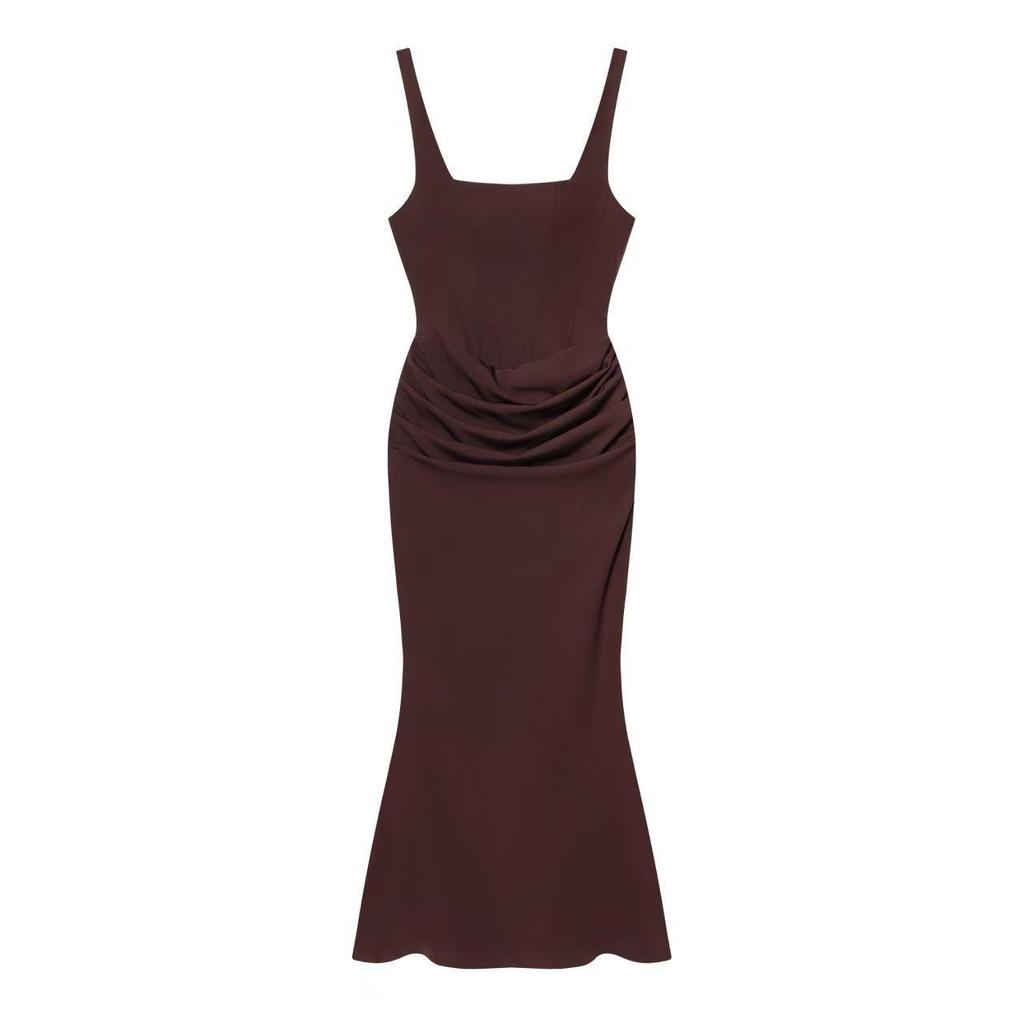 Spaghetti Strap Lace-up Waist-cinching Bodycon Dress for Women