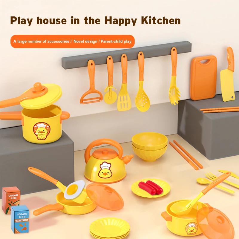 Children'S Play Kitchen Girl Toy Kitchen Toy Set Simulation Cooking Set Stir Induction Cooker Set Complete Set Kitchen Utensils