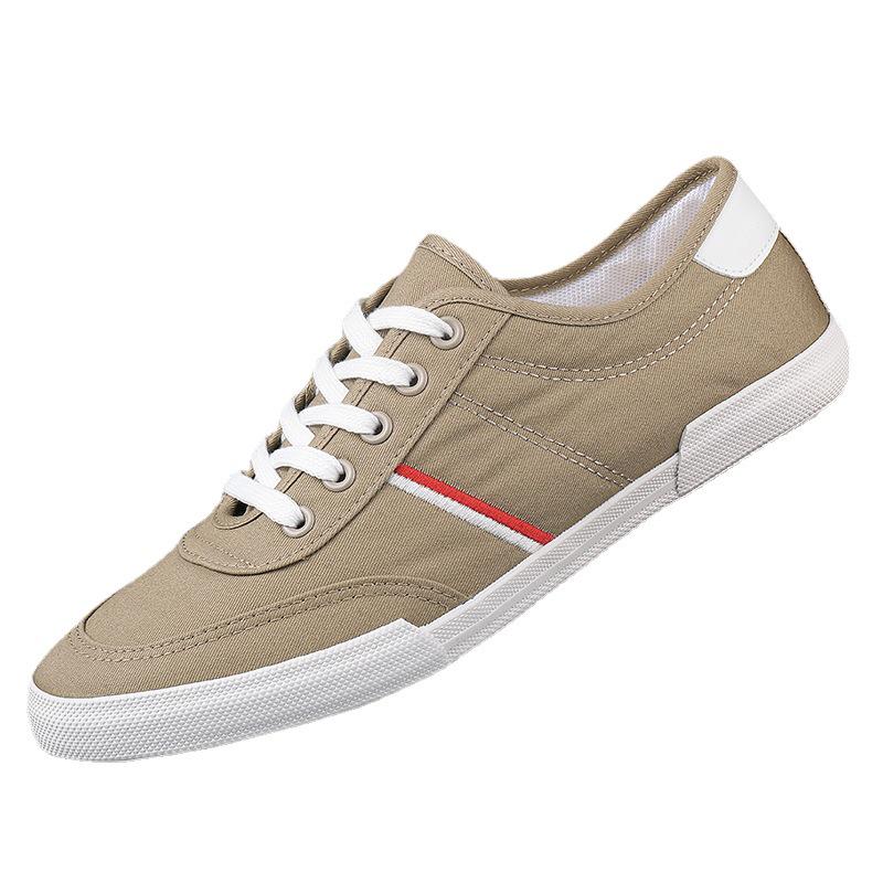 Spring Men's Lightweight Breathable Cloth Shoes - Comfortable, Versatile Lace-up