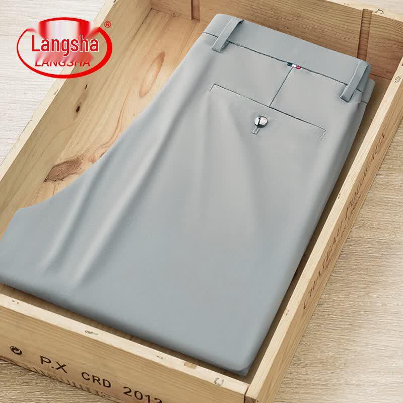 

LangSha Men s Straight-Leg Professional Trousers 34