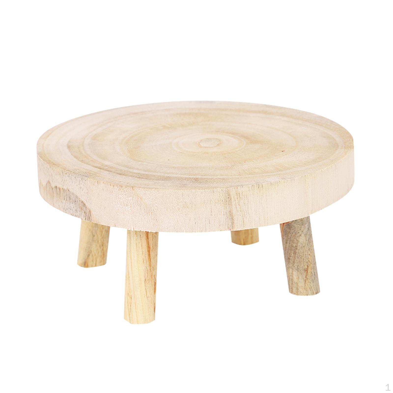 

Маленькая деревянная подставка 20x9 см, табуретка, бонсай, стеллаж для кухни, балкона бежевый