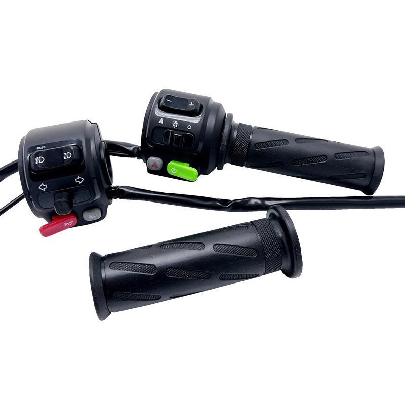 

For N1/N1S/NQI/U Handlebar+SWITCH Assembly Double Flashing+Variable Speed+Light BUTTON Handlebar Control Switch чёрный