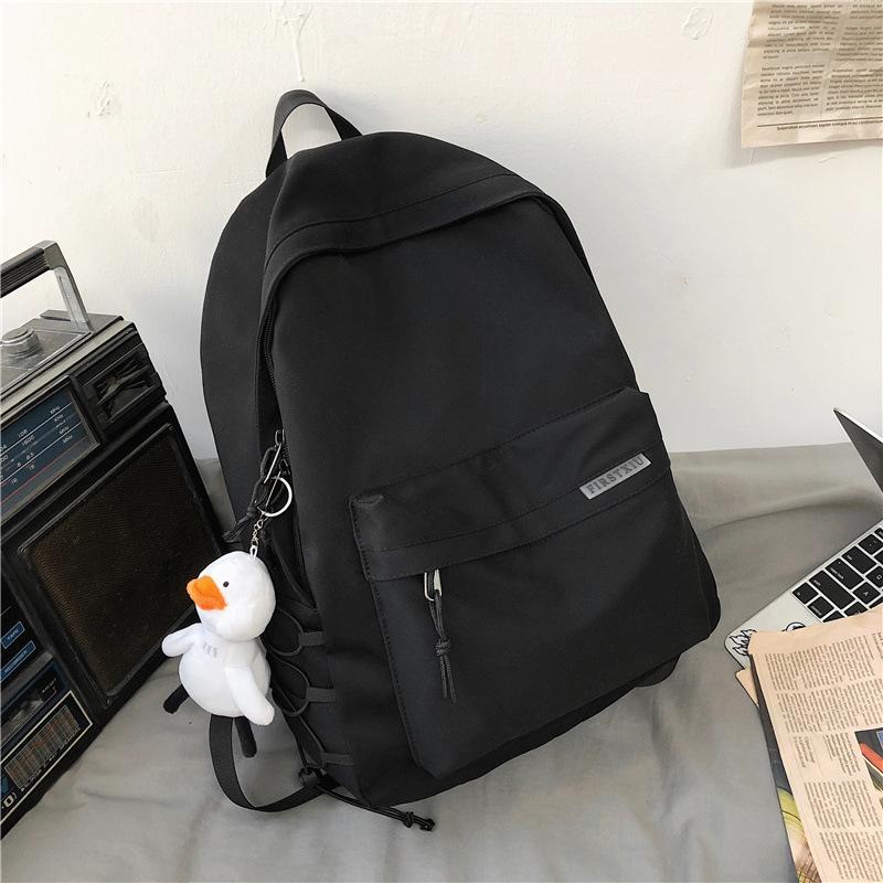 New Schoolbag Women's Simple High School Junior High School Backpack Men's Casual Backpack Dirt-resistant Large-capacity Cross-border