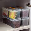6 Grids Sealed Plastic Storage Box With Handle Portable Large Capacity Spice Storage Container Clear Kitchen Organizer