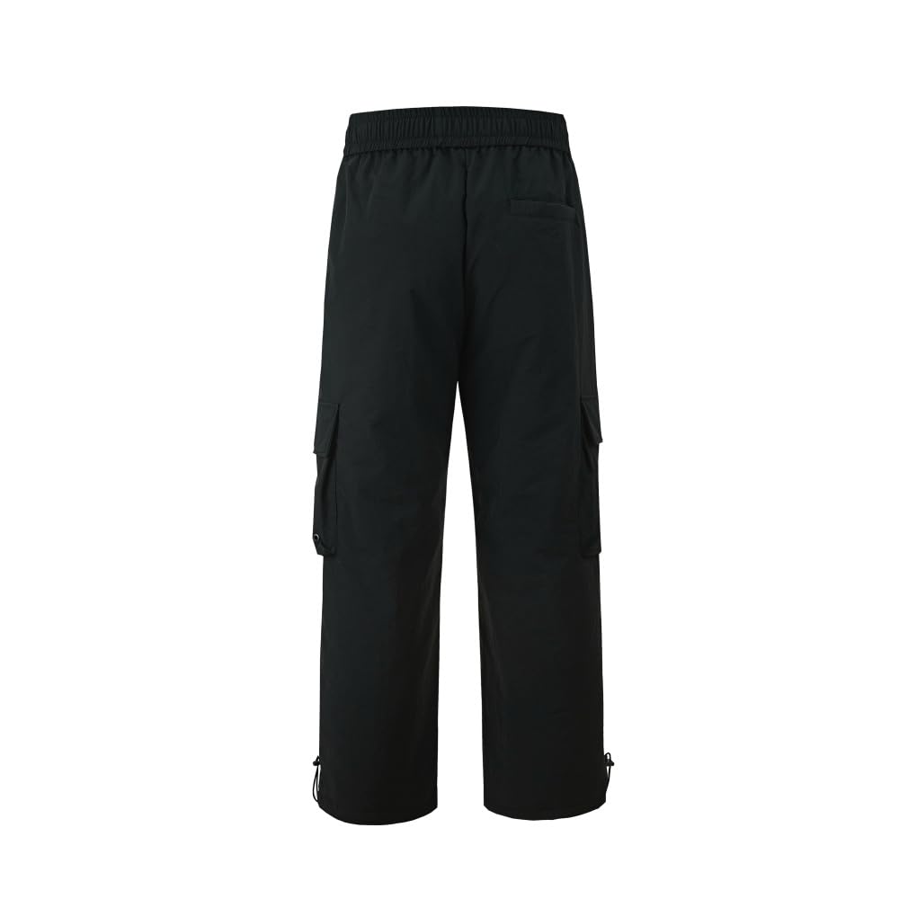 SYOKYO Men's Warm Wide-Leg Down Pants, Oversized, Thick, and Warm for Mountaineering, Sports, Outdoor Activities, and Camping (JP, Alphabet, L, Black)