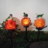 Solar LED Flower Bird Lights for Outdoor Courtyard, Balcony, Garden, and Camping with Sensor Activation.