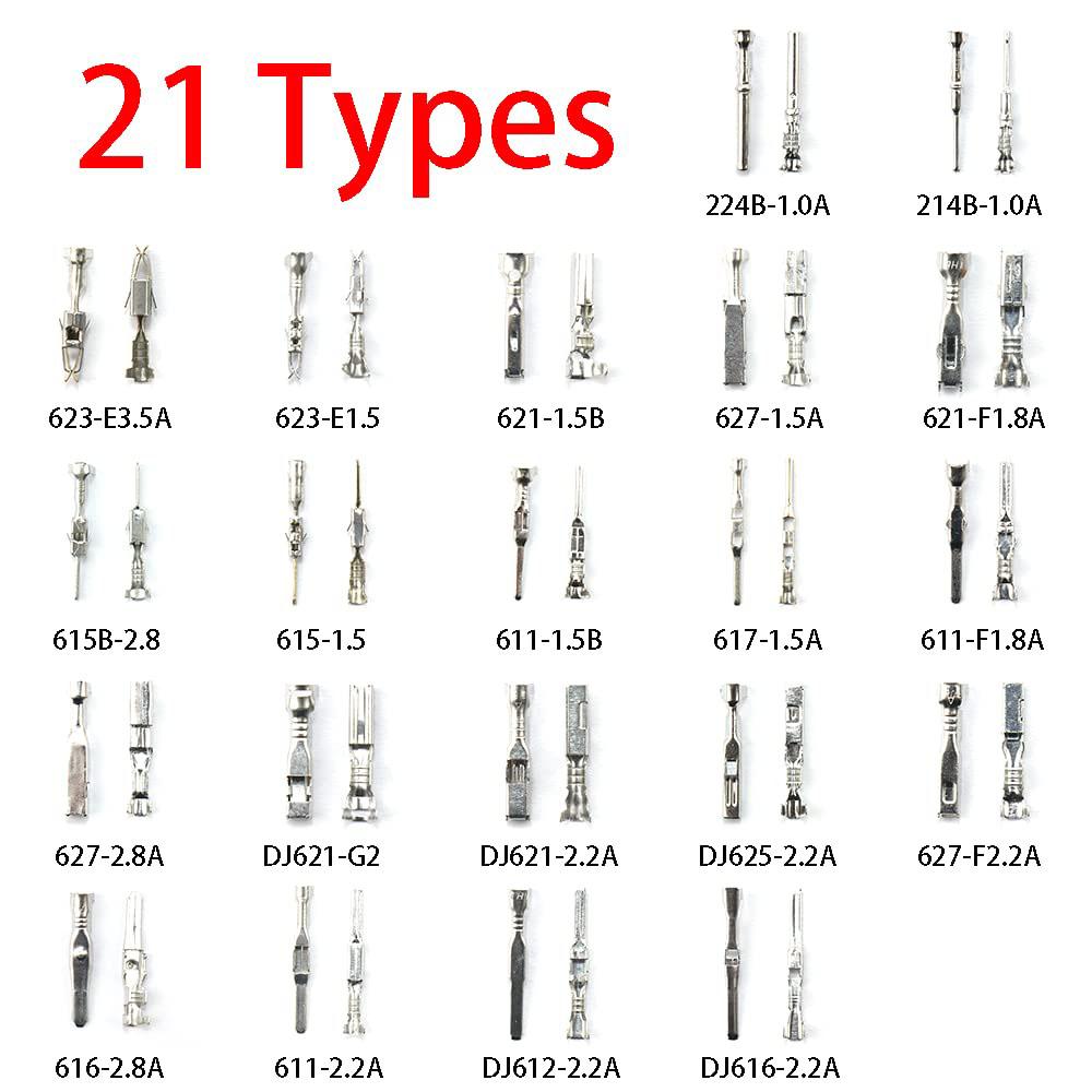 Connector Pins Crimped Terminal Car Kit Electrical 1/1.5/1.8/2.2/2.8/3.5mm Atv Wire Removal Non-Insulated Plug Male Female
