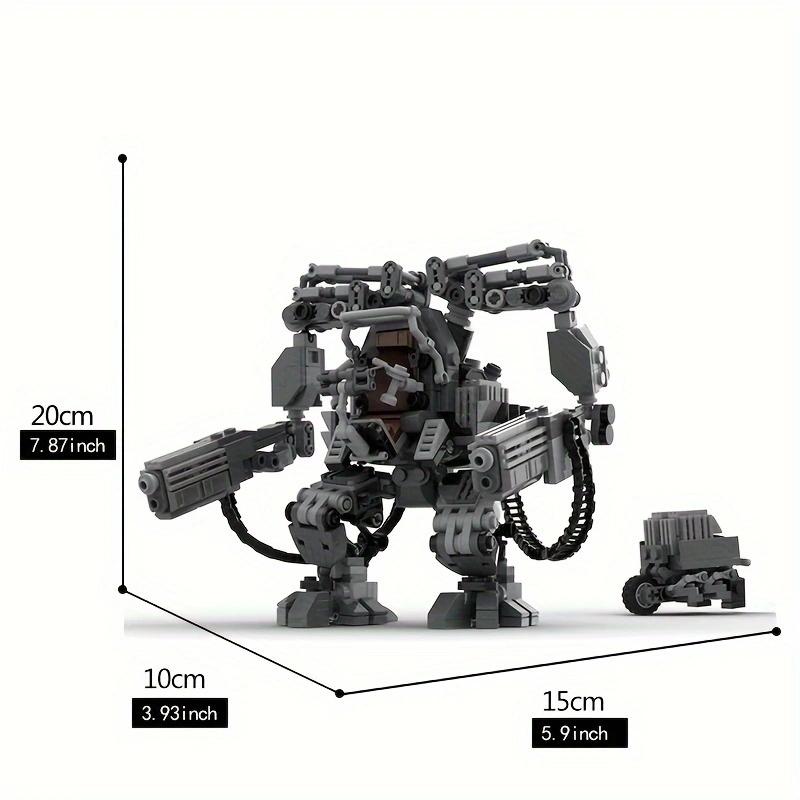 MOC Black Robot APU Classic Movie Building Blocks Assembly Model MOC-137552 Mecha Robot Weapon Brick Toy Holiday Gift
