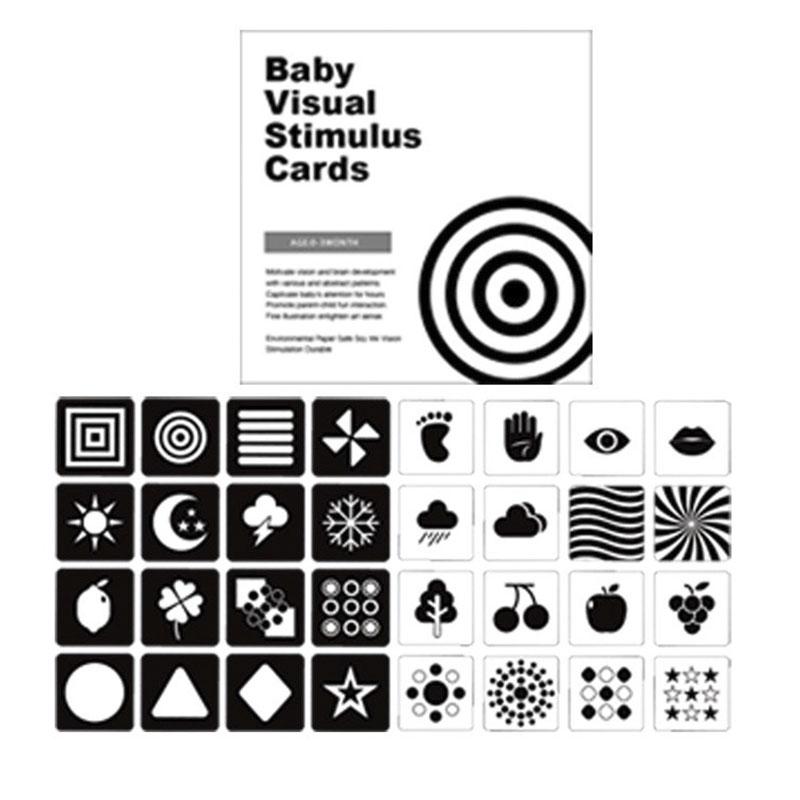 Wucifang Bags Unisex Infant Black/White Montessori Infant Visual Stimulation Card Playthings Flash Cards Early Childhood Learning Learning Playthings Ideal For Newborn Infant