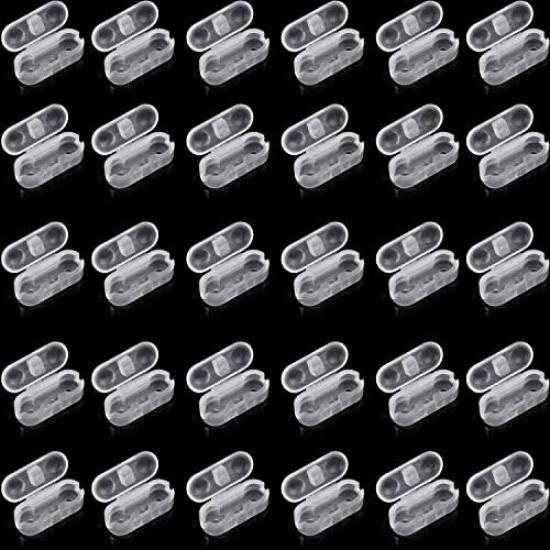 BBTO 30 Pack Chain Connectors, 4.5mm Ball Cord Chain Clips, Plastic Roller Shade Beaded Connector for Vertical Roman Roller Blind Window