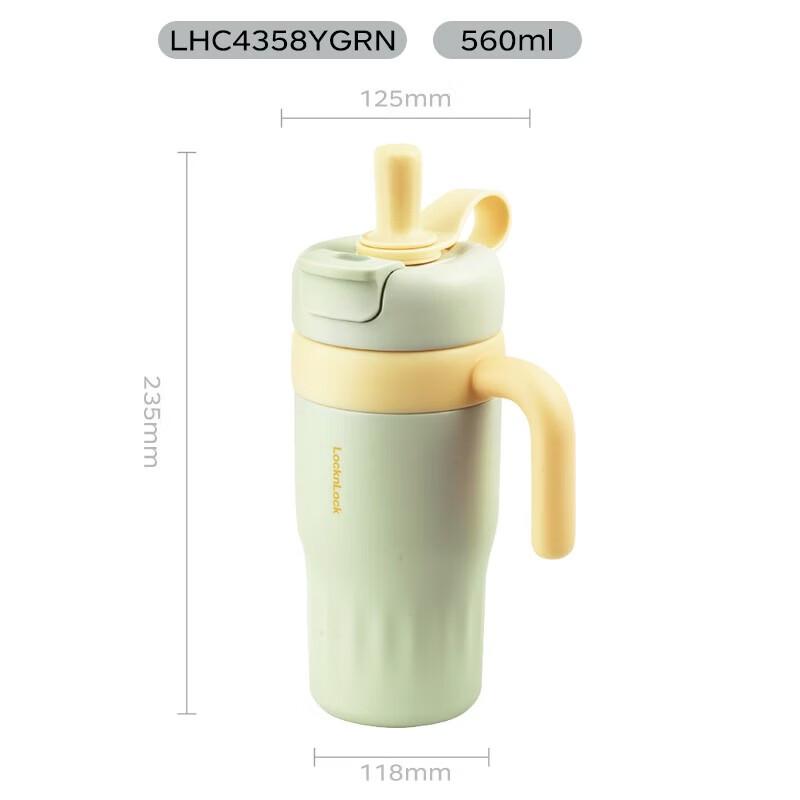 

LOCK&LOCK Dopamine 560ML Insulated Coffee Water Cup with Handle