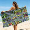90s Retro Beach Towel Soft Lightweight for Swimming Surfing Diving Camping Beach Vacation Travel Essential Multi Size