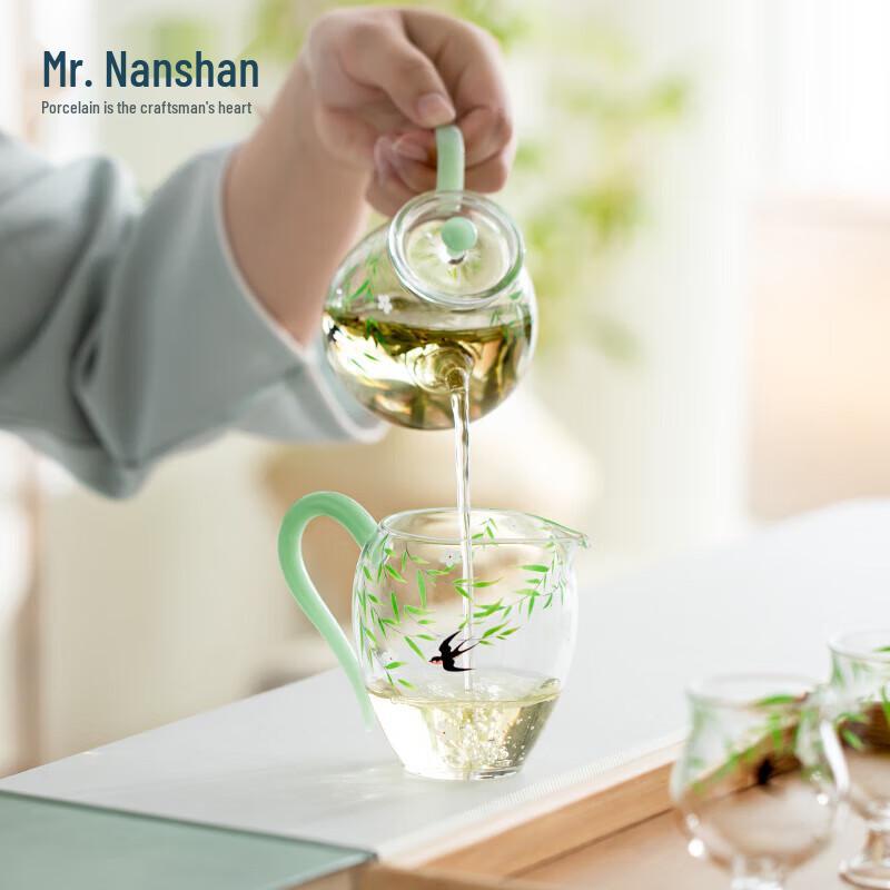Nanshan Mr. 'Swallows Return Spring' Glass Tea Set
