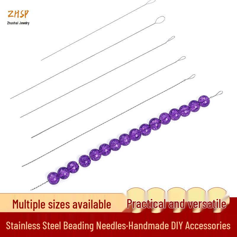 

Stainless Steel Twisted Beading Needles for Handmade Jewelry Bracelets, Necklaces, Pendants, and Crafting