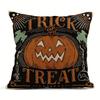 Linen Blend Throw Pillow Covers 45x45cm Vintage Halloween Scaredy Cats Pumpkins Home Decor Pillowcase Square Cushion Covers