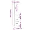 VidaXL Highboard Concrete Grey 34.5x34x180 Cm Engineered Wood 3198837